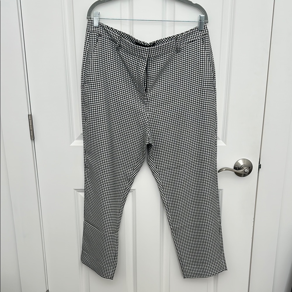 Wildfang Empower Houndstooth Slim Crop Pant Size 14